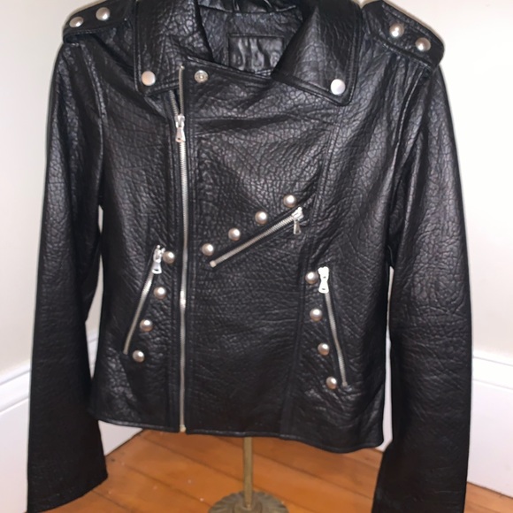 BELLE VERE - GENUINE LEATHER MOTO JACKET BLACK SM - Picture 4 of 12